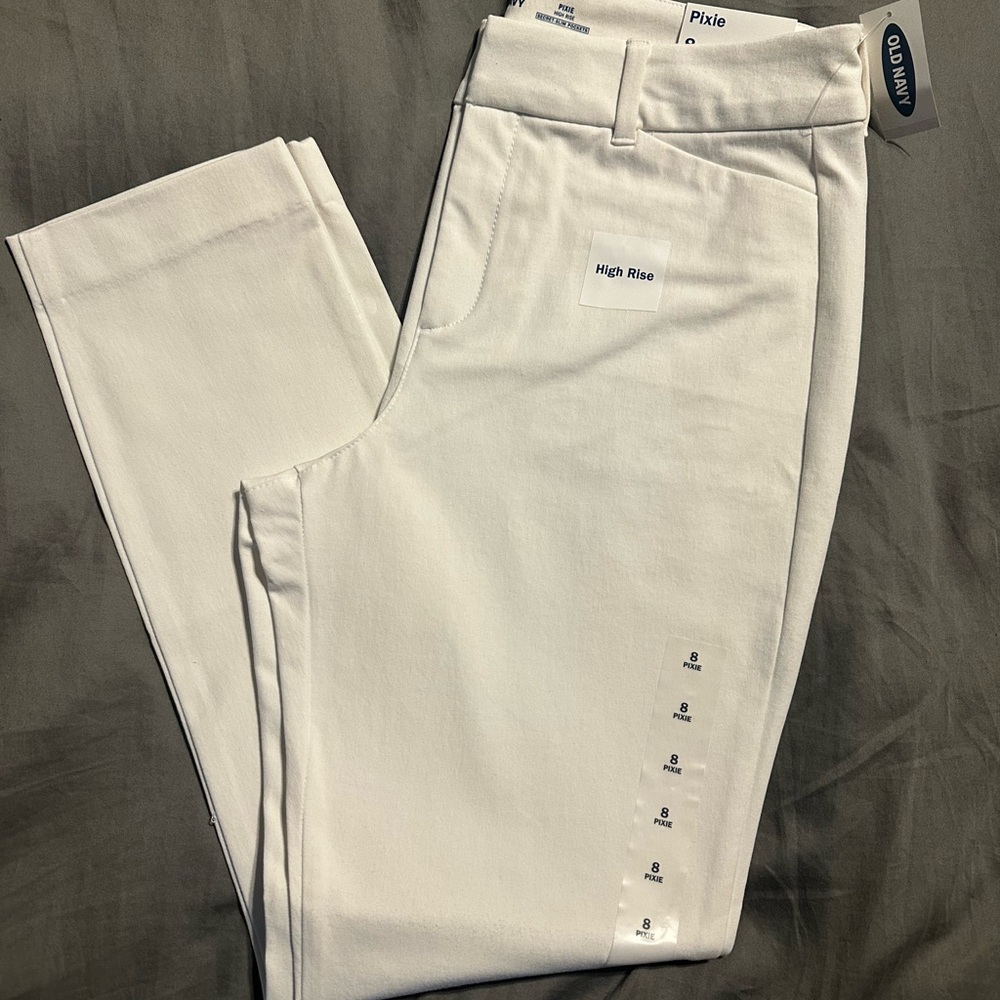 Pixi White High Rise Pants